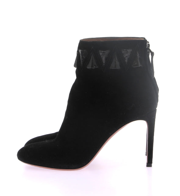 Bottes noires en daim