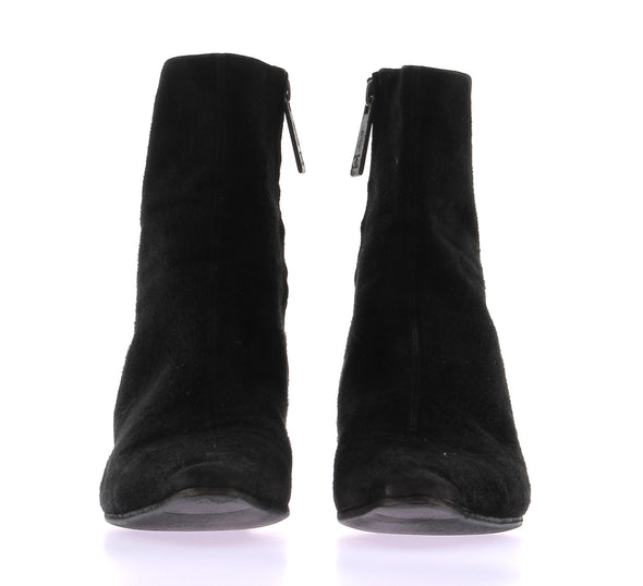 Bottines en suede noir