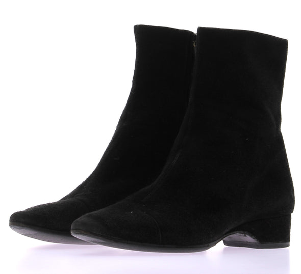 Bottines en suede noir