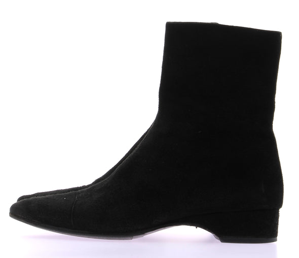 Bottines en suede noir