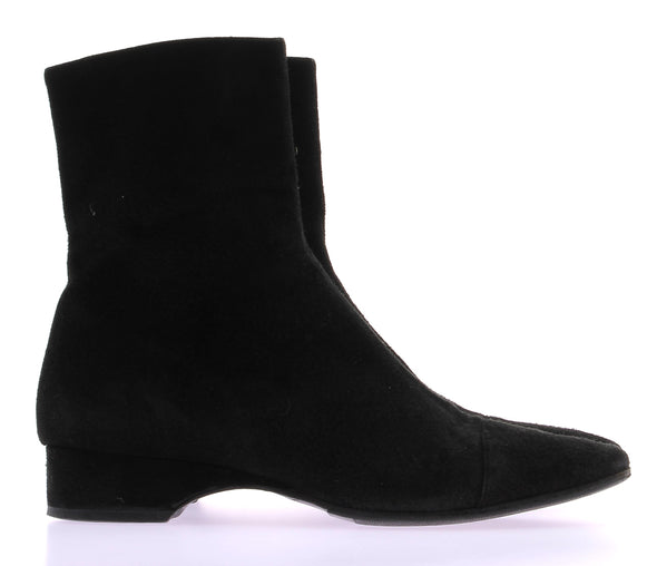 Bottines en suede noir