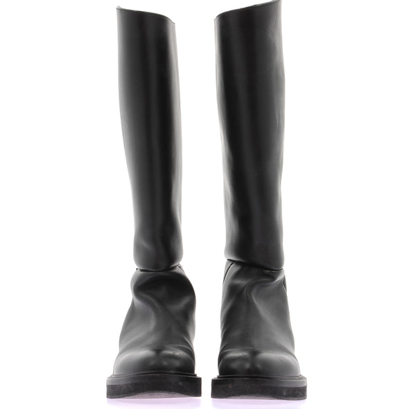 Bottes hautes en cuir noires