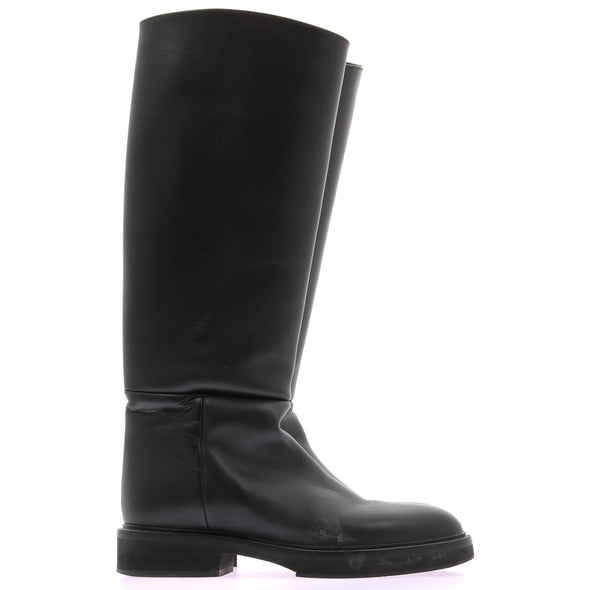 Bottes hautes en cuir noires