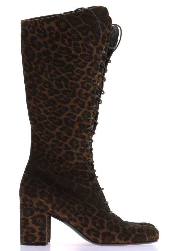 Bottes hautes imprimé léopard