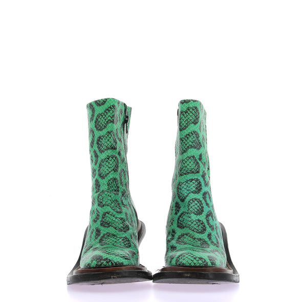 Bottes motif animalier vertes fluo