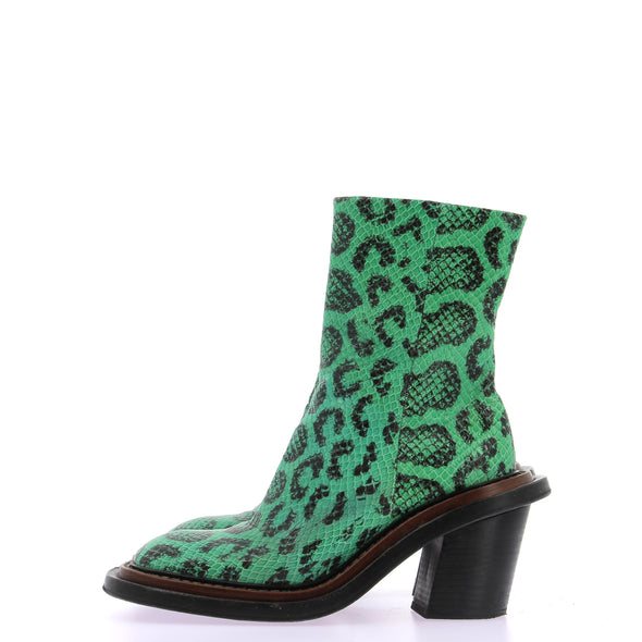 Bottes motif animalier vertes fluo