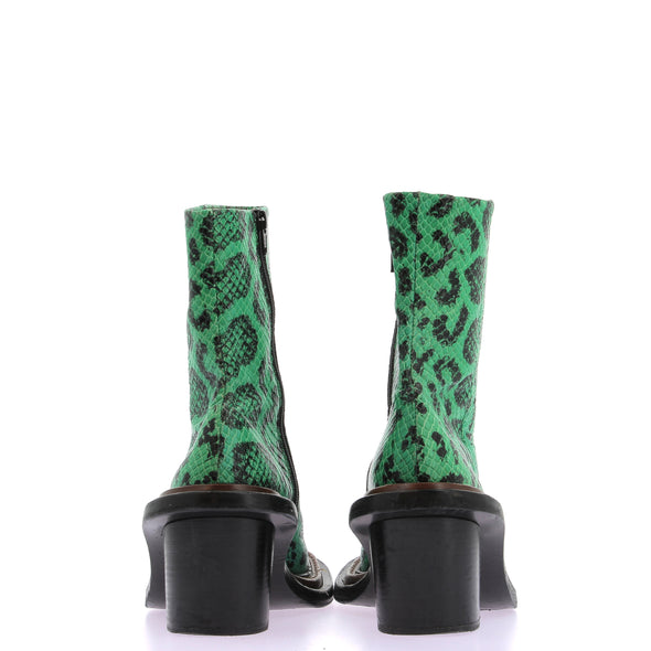 Bottes motif animalier vertes fluo