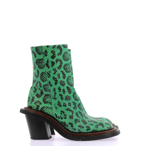 Bottes motif animalier vertes fluo