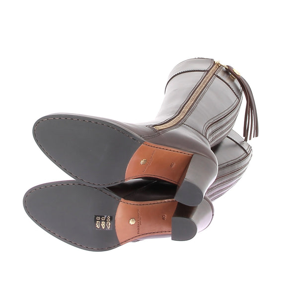 Bottes à talons hauts marron foncé