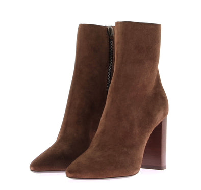 Bottines en daim camel