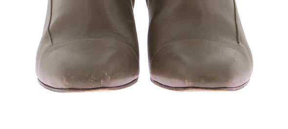 Bottines en cuir kaki "Riljo"