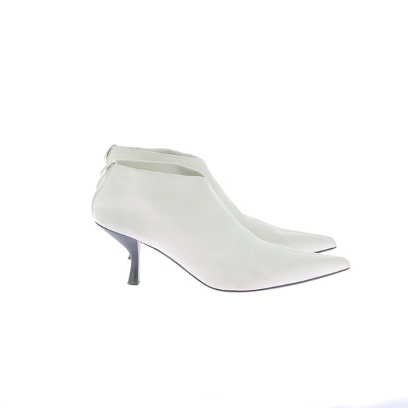 Bottines "Bourgeoise" en cuir blanc