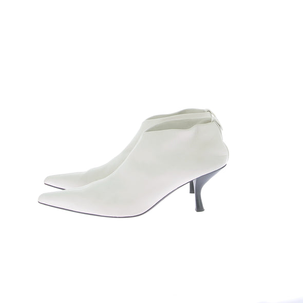 Bottines "Bourgeoise" en cuir blanc