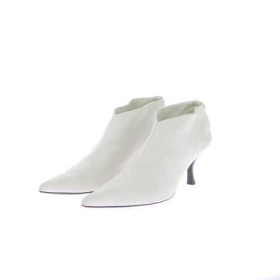 Bottines "Bourgeoise" en cuir blanc