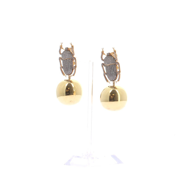 Boucles d'oreilles scarabée