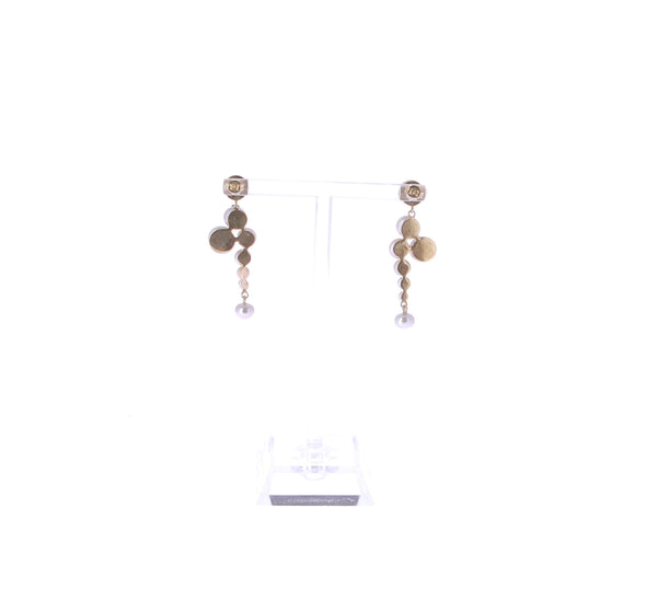 Boucles d'oreilles à perles grises