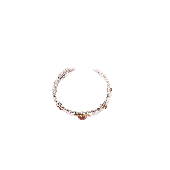 Bracelet en argent motifs fleurs