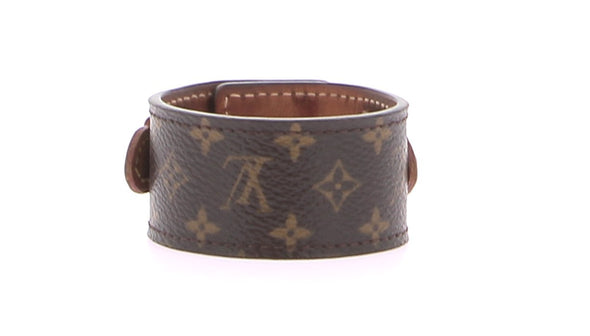 Bracelet en cuir monogrammé "Theda"