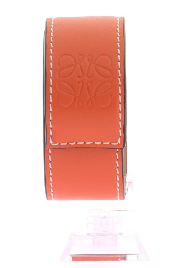 Bracelet en cuir orange