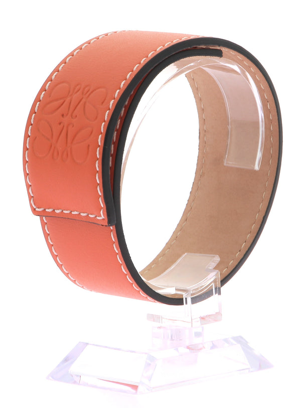 Bracelet en cuir orange