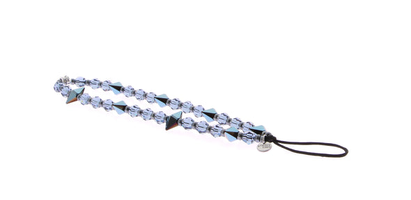 Bijou pour téléphone à perles bleues