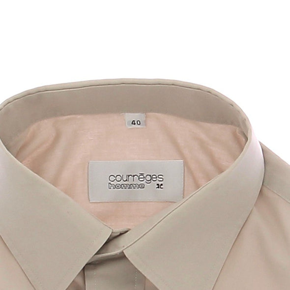 Chemise à manches courtes beige