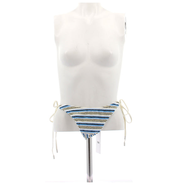 Bas de maillot de bain à rayures bleues