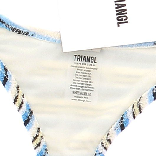 Bas de maillot de bain à rayures bleues