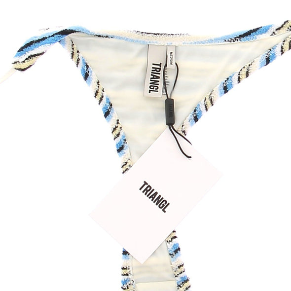 Bas de maillot de bain à rayures bleues