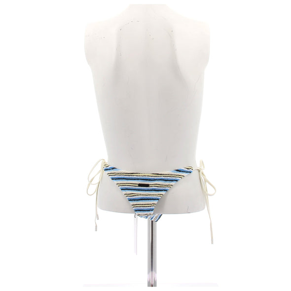 Bas de maillot de bain à rayures bleues