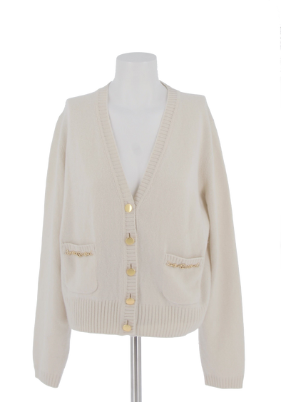 Cardigan blanc en cachemire