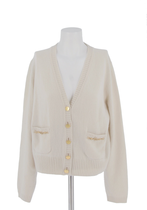 Cardigan blanc en cachemire