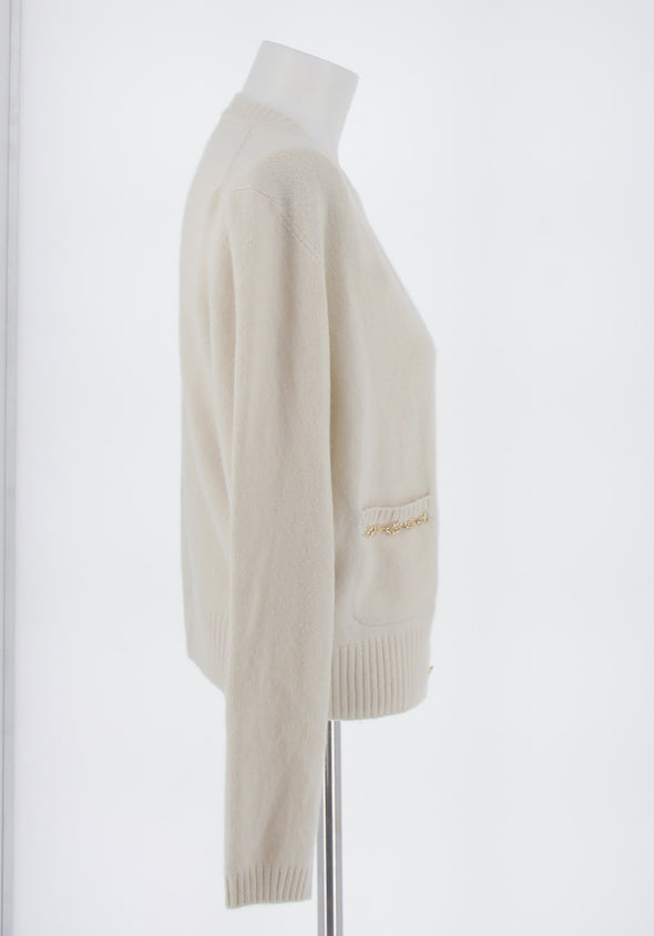 Cardigan blanc en cachemire