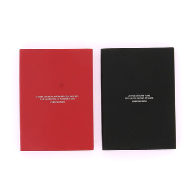 Carnets "Christian Dior" rouge et noir