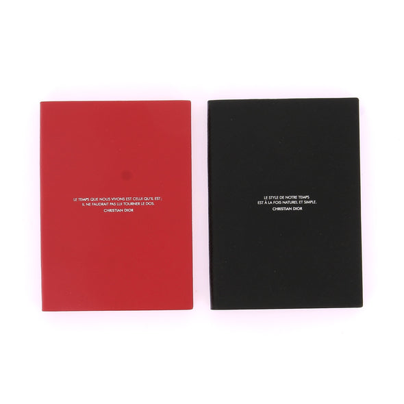 Carnets "Christian Dior" rouge et noir