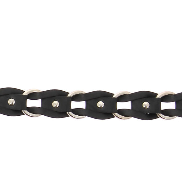 Ceinture noire à boucles