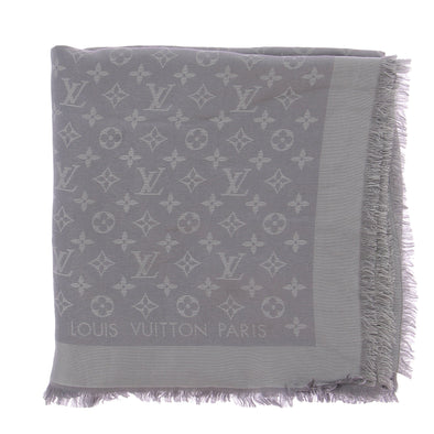 Foulard gris monogrammé