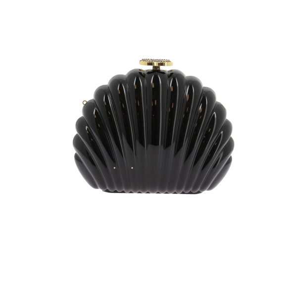 Sac à main coquillage noir
