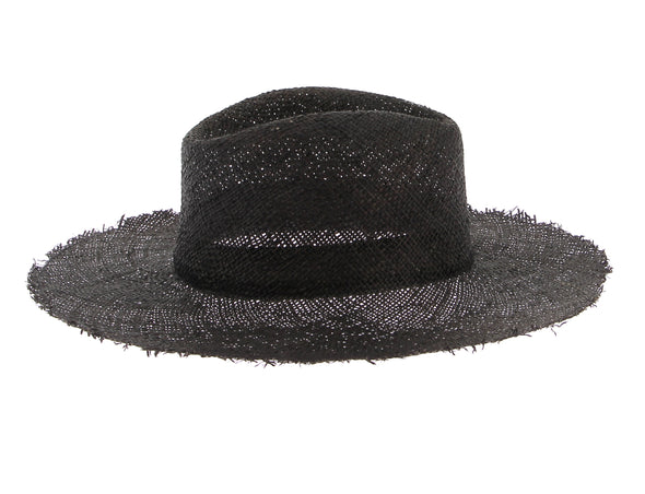 Chapeau de paille marron foncé