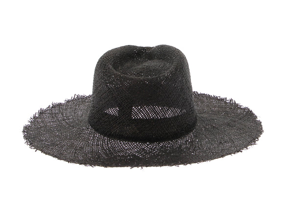 Chapeau de paille marron foncé