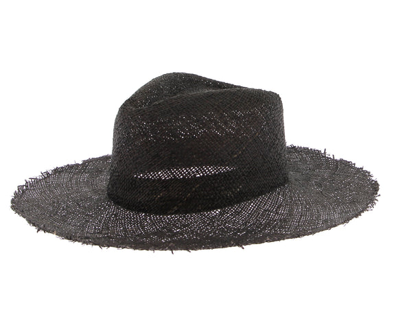 Chapeau de paille marron foncé