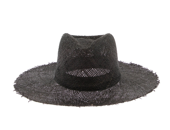 Chapeau de paille marron foncé