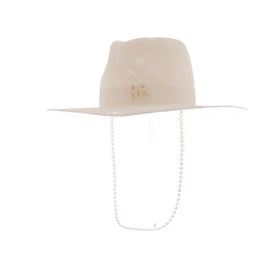 Chapeau en paille blanc