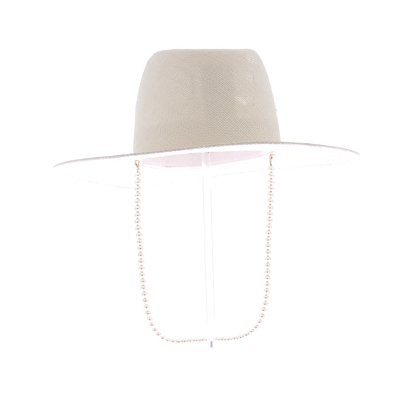 Chapeau en paille blanc
