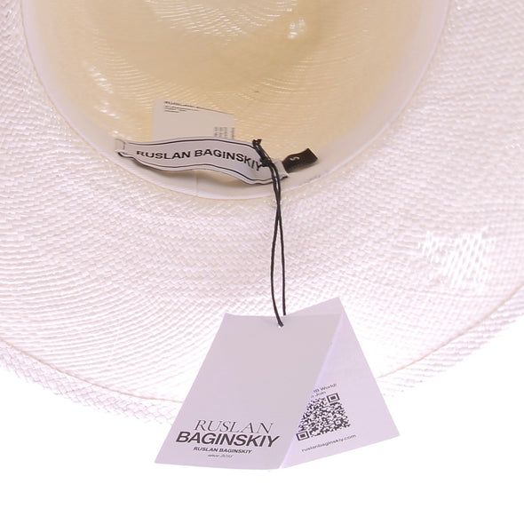 Chapeau en paille blanc