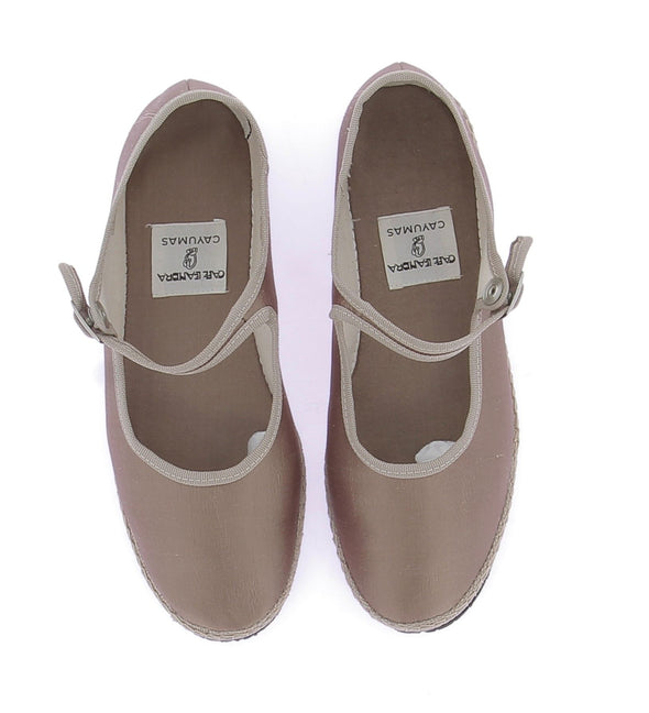 Ballerines à brides taupe