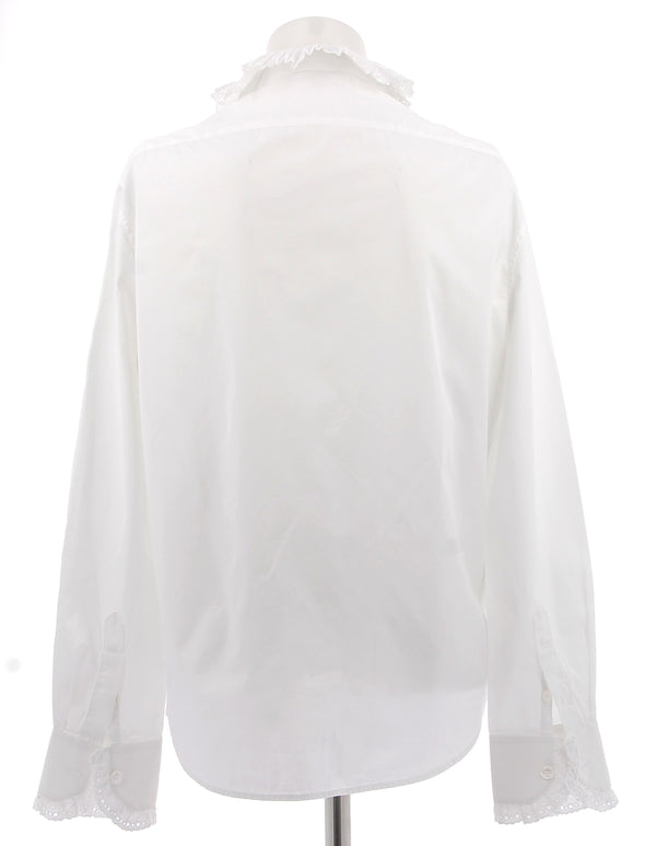 Blouse blanche à dentelle