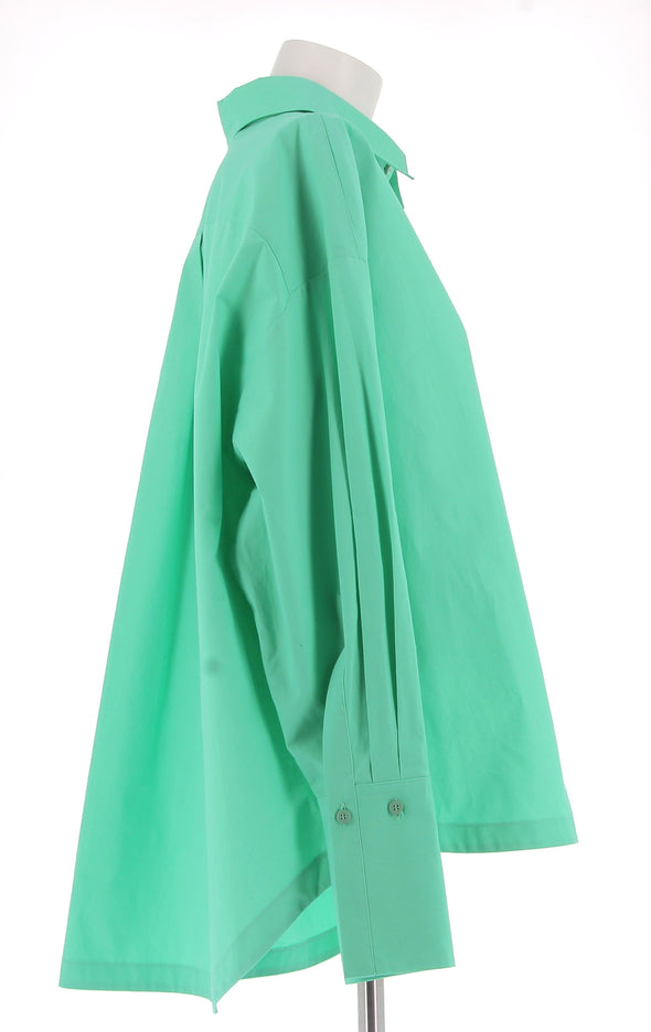 Chemise asymétrique verte "Diana"