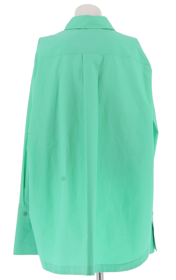 Chemise asymétrique verte "Diana"