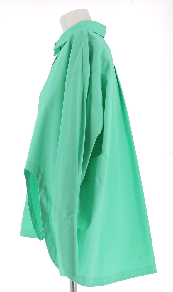 Chemise asymétrique verte "Diana"